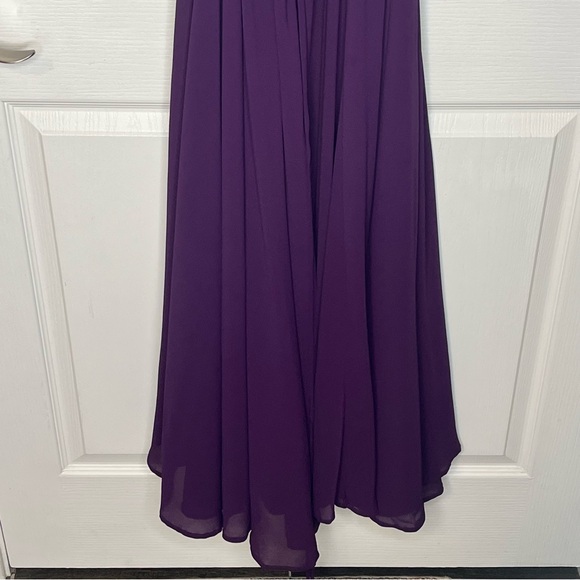Lulu’s Sz M Strappy To Be Here Purple Lace Up Maxi Dress - Picture 9 of 16